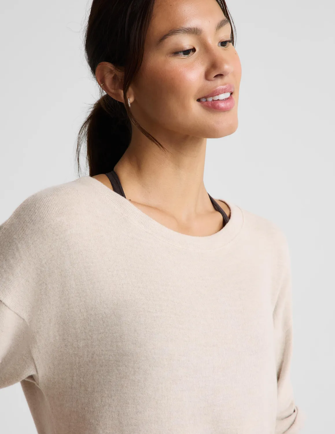 Beyond Yoga LuxeLayer Pullover tröja Oatmeal Heather