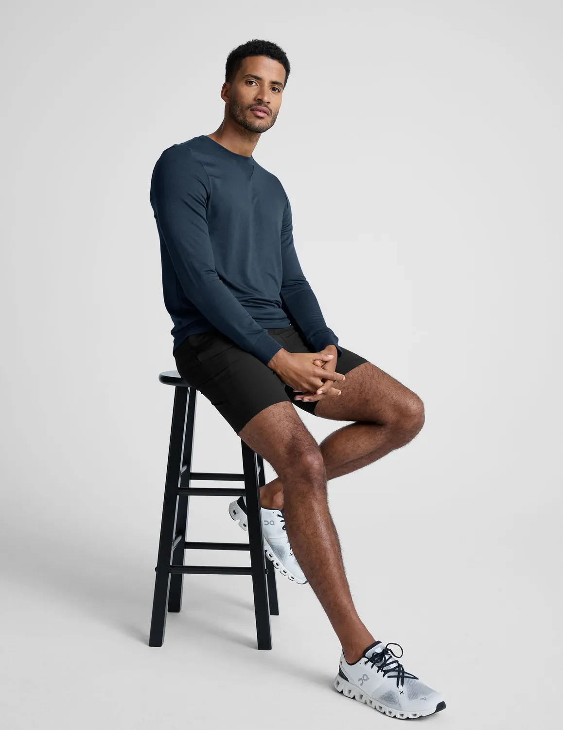 Beyond Yoga Always Beyond Men Crew Pullover sweatshirt Nocturnal Navy