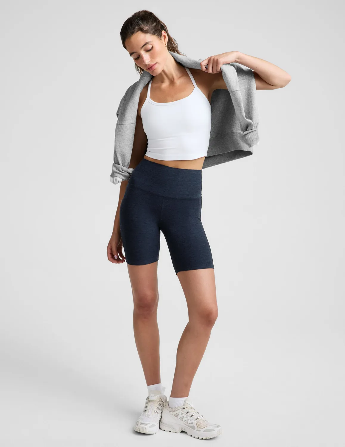 Beyond Yoga Spacedye Keep Pace 7" shorts Nocturnal Navy