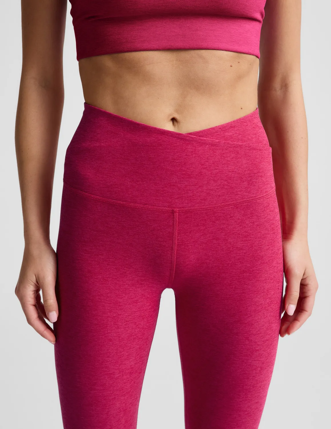 Beyond Yoga Spacedye At Your Leisure träningstights Berry Red hög midja