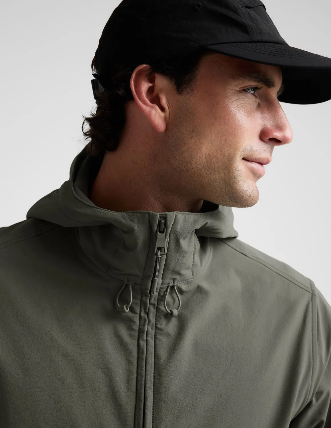 Beyond Yoga AirLite Hooded Full Zip jacka grön
