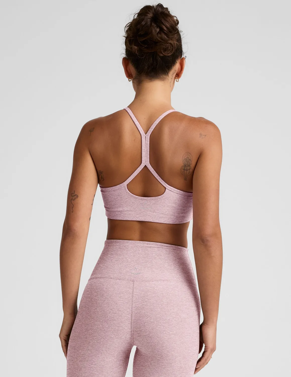 Beyond Yoga Spacedye Slim Racerback sportbh Blush Blooms ljusrosa