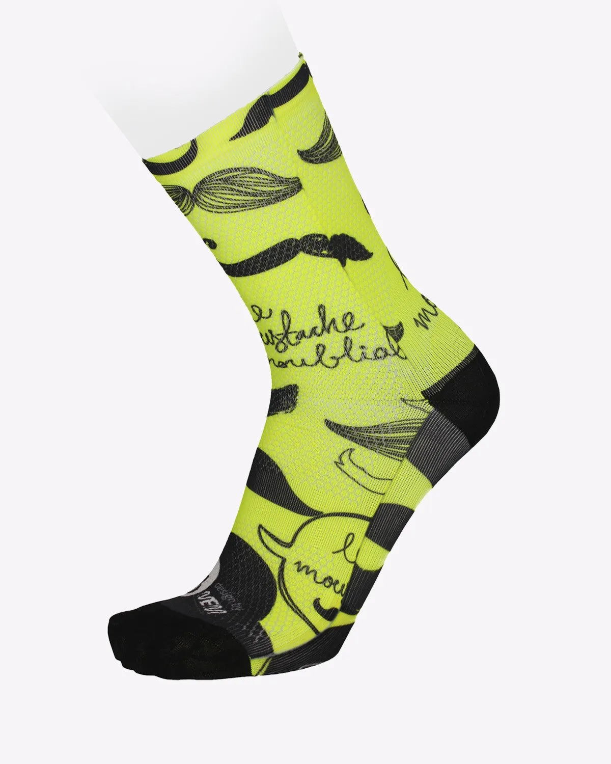 MB Wear Fun Mustache cykelstrumpor kompression