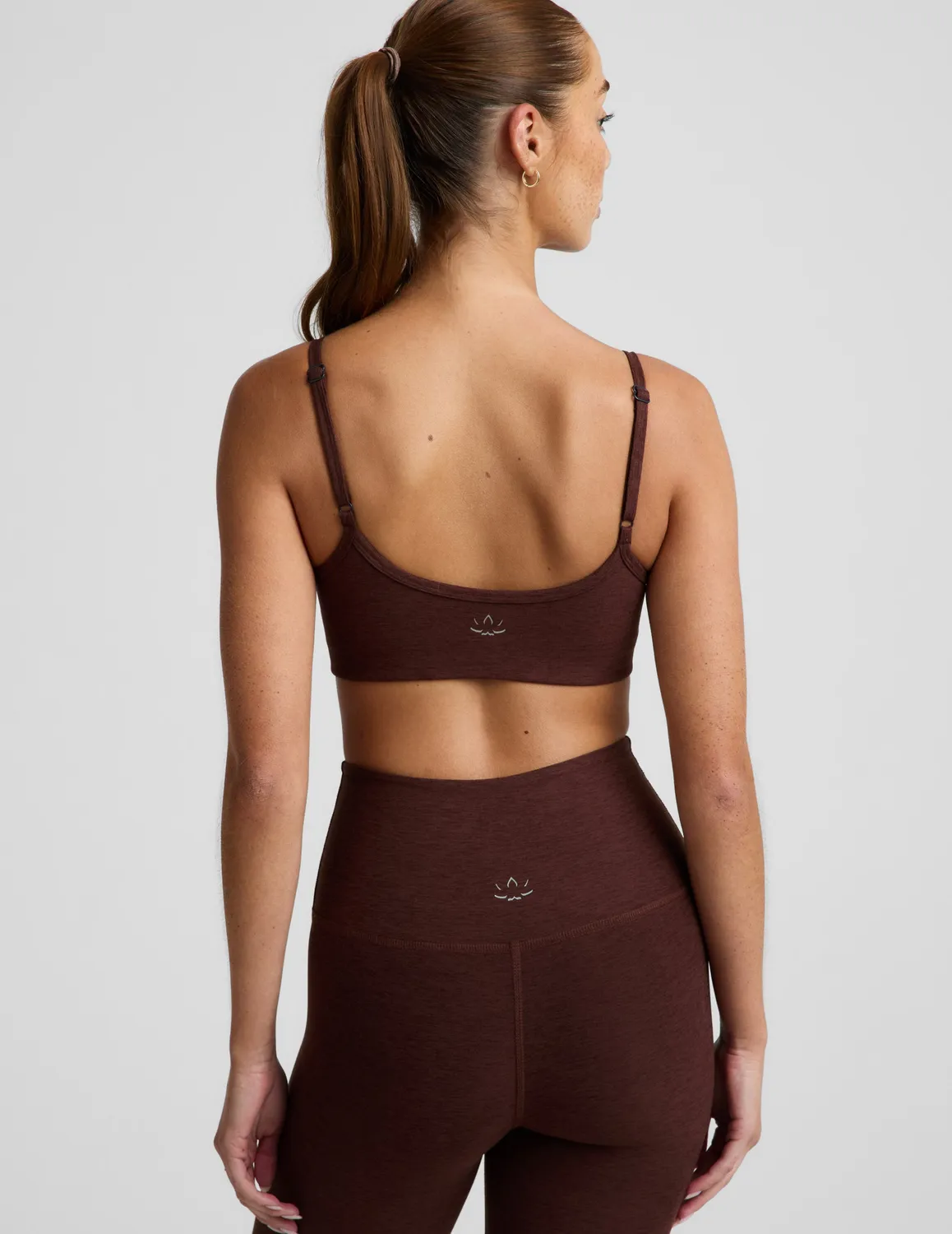 Beyond Yoga Spacedye Forever Bra sport-bh Iced Mocha Heather stöd