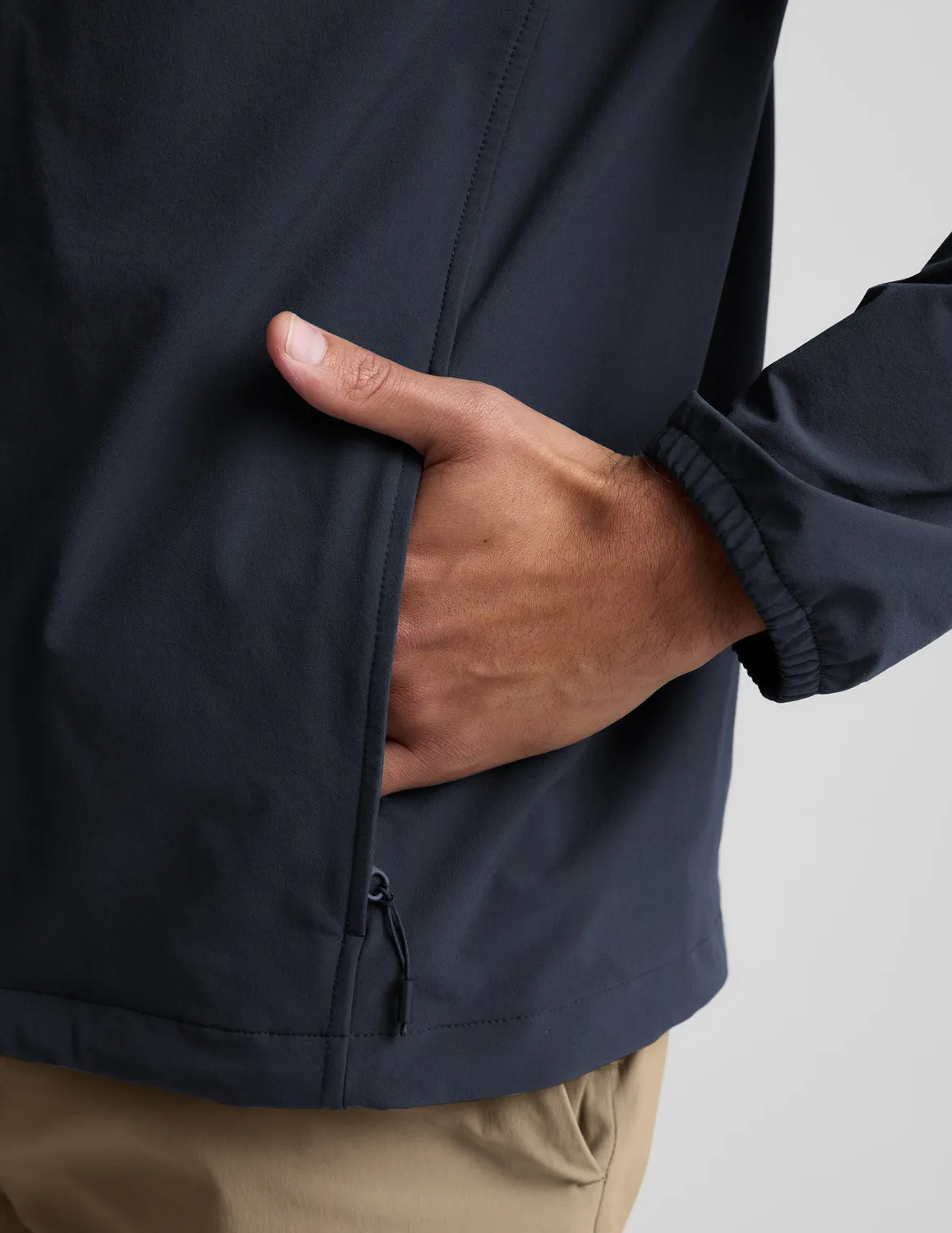 Beyond Yoga AirLite Hooded Full Zip Jacket jacka Nocturnal Navy tunn
