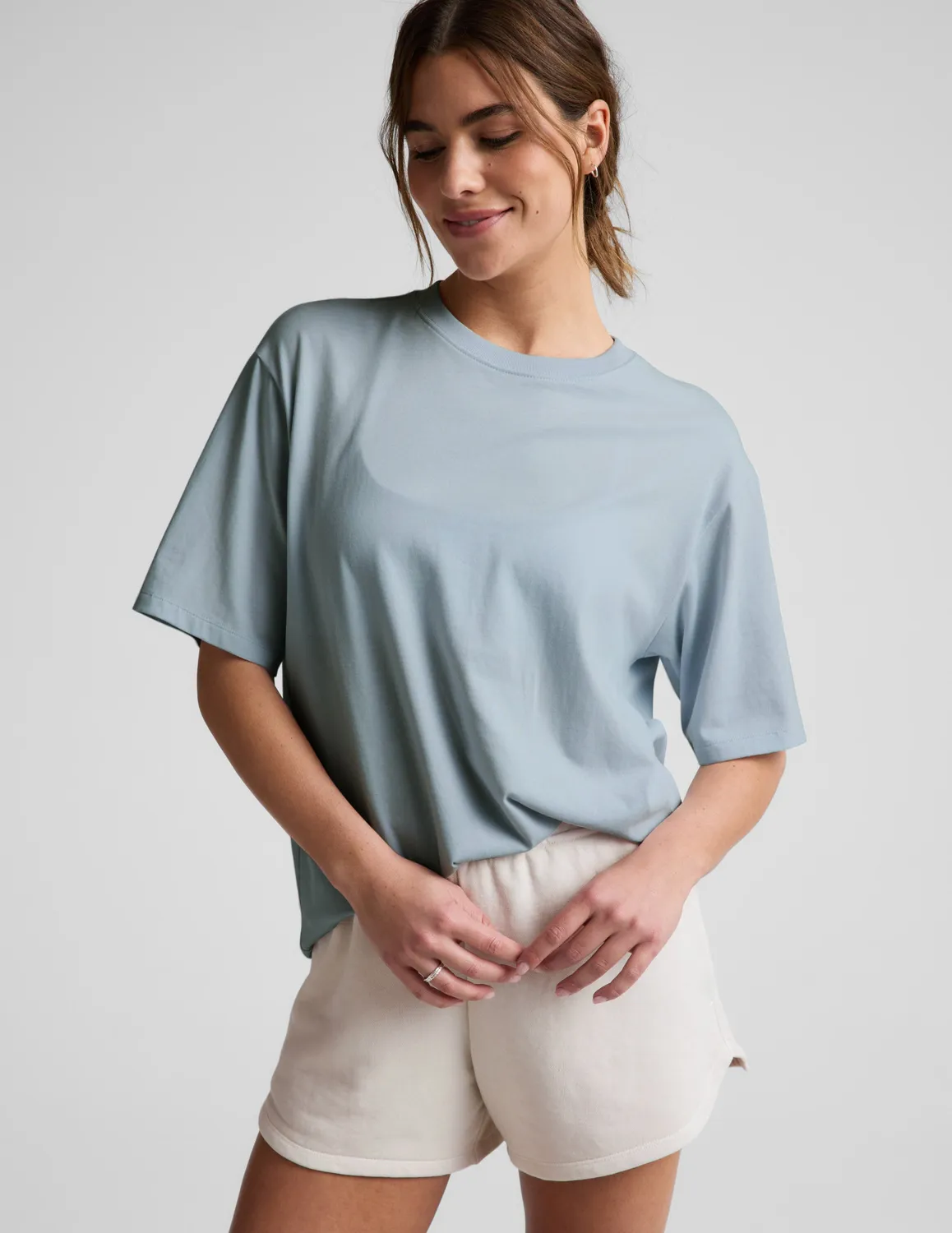 Beyond Yoga SoftKnit Better Than Ever Oversized t-shirt Navy bomull