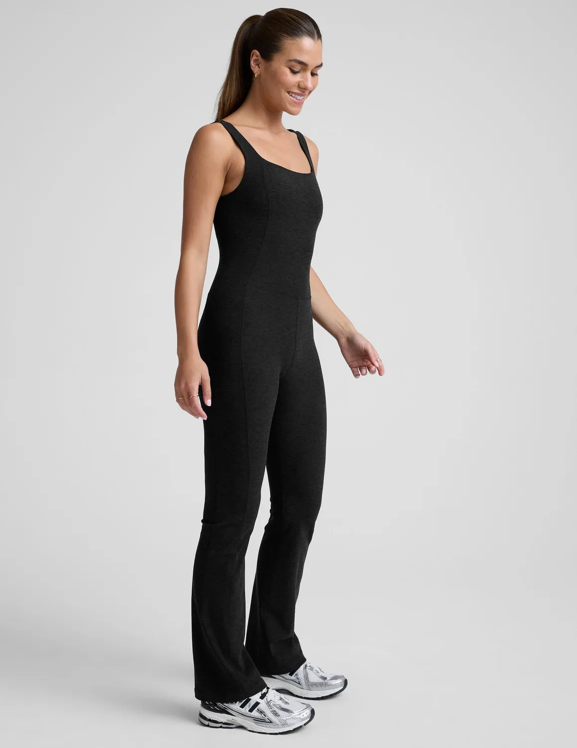 Beyond Yoga Spacedye Always Bootcut jumpsuit Darkest Night med bh