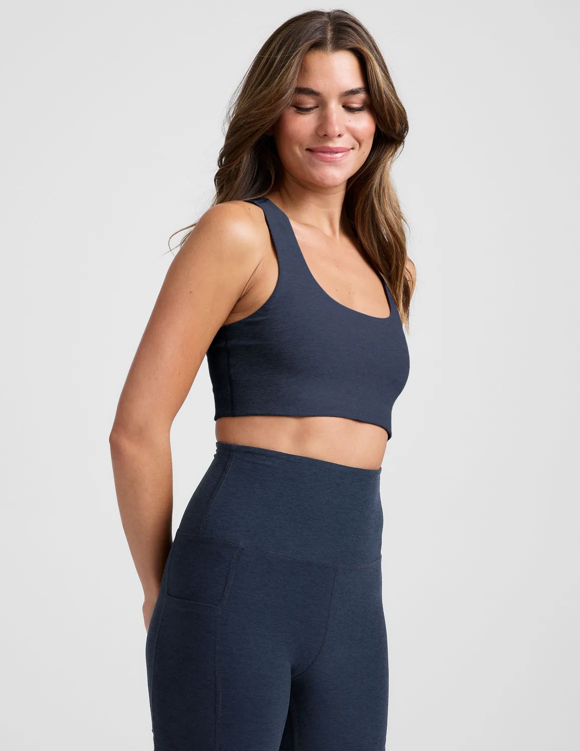 Beyond Yoga Spacedye Simplicity Long Line Bra 2.0 sportbh Nocturnal Navy blå