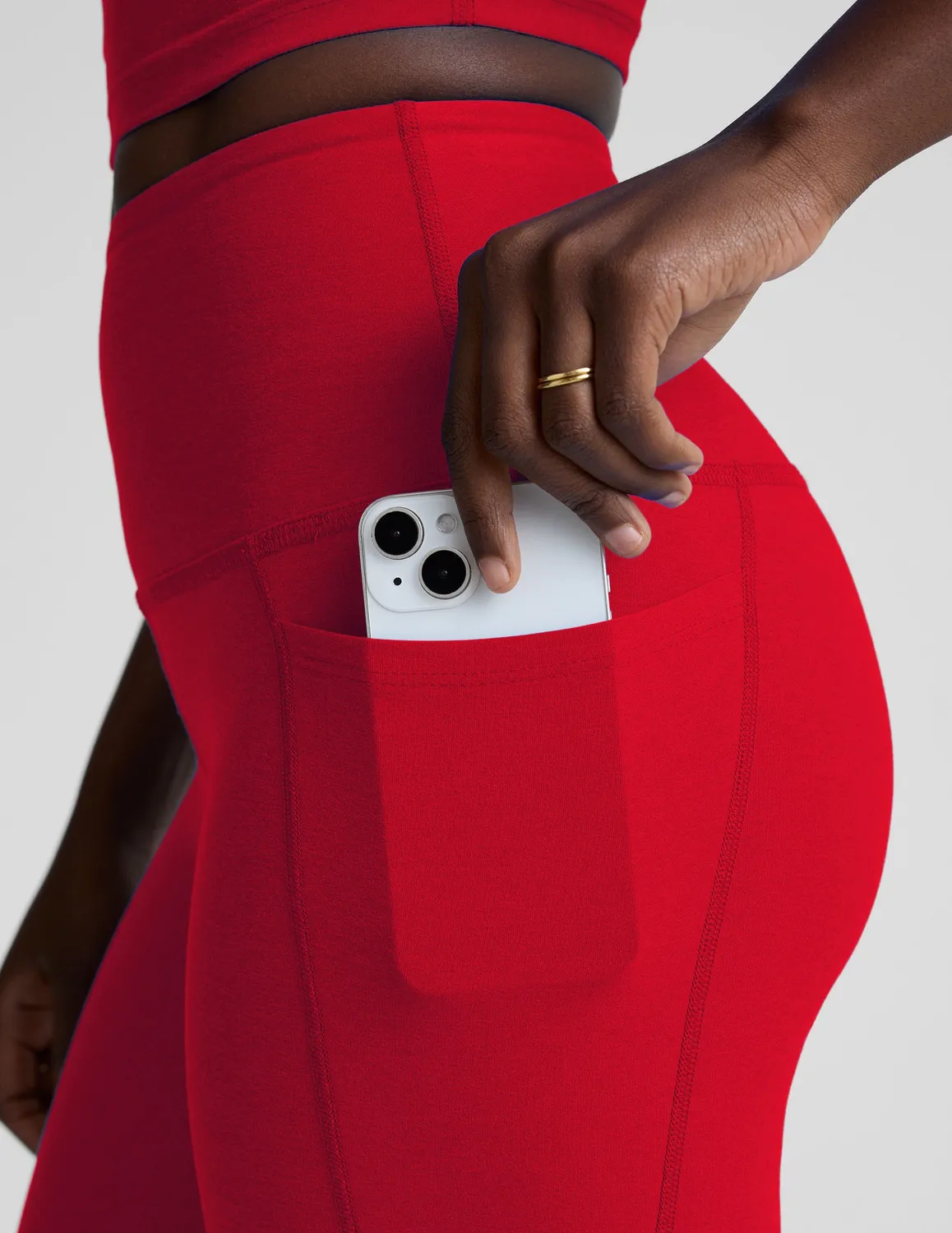 Beyond Yoga Spacedye Out Of Pocket Legging Holly Red