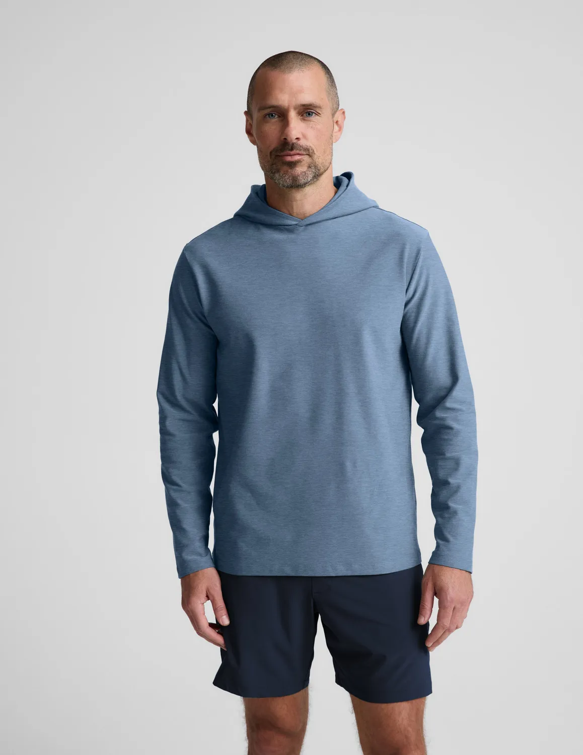 Beyond Yoga Spacedye Go-To hoodie Harbor Blue Heather slim fit