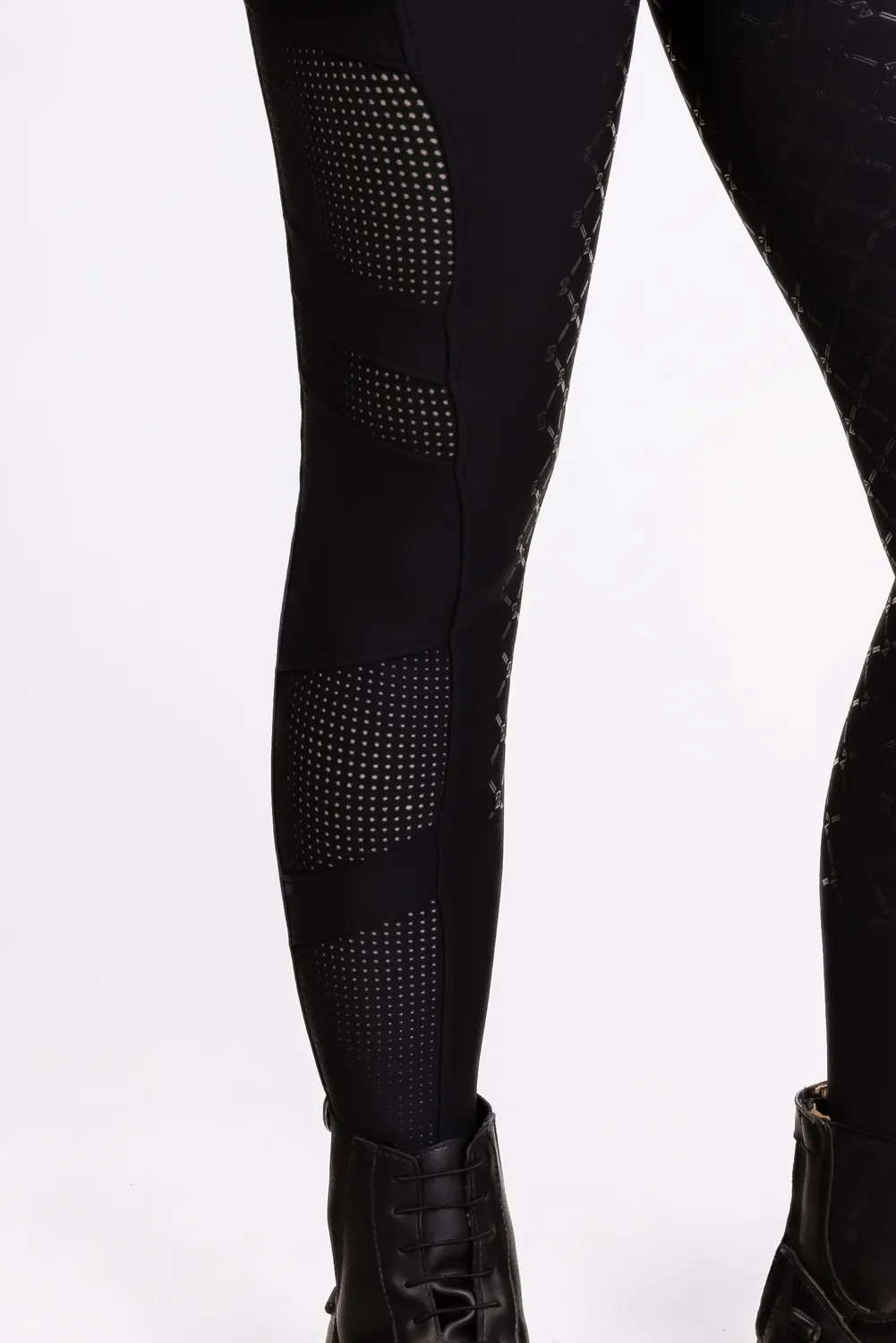 ZacZess AirFlex Leggings Black ridleggings svart junior half grip