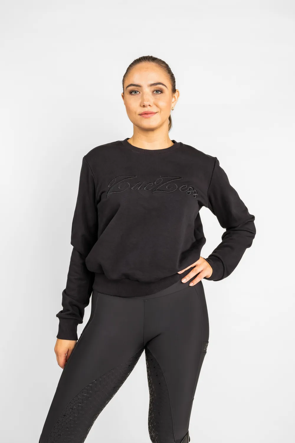ZacZess YR Sweatshirt Black ridtröja junior cropped