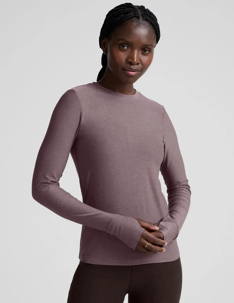 Beyond Yoga Featherweight Select Long Sleeve Crew tröja Violet lätt
