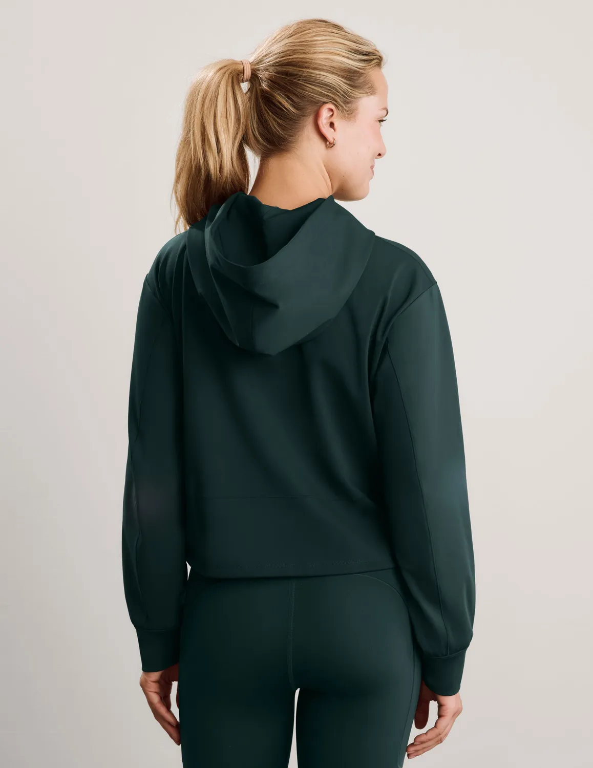 Beyond Yoga Pacer Fleece-Backed hoodie mörkgrön fodrad