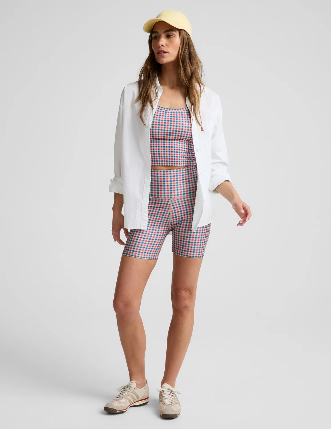 Beyond Yoga SoftMark Slim Racerback croptop Sunwashed Gingham