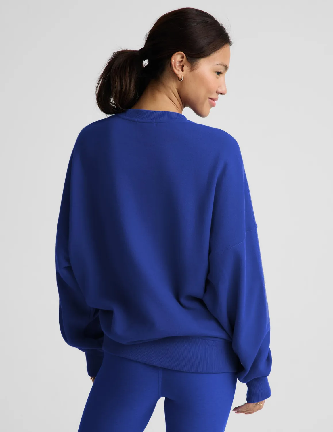 Beyond Yoga LuxeFleece 2.0 Oversized sweatshirt Ultra Blue bomull