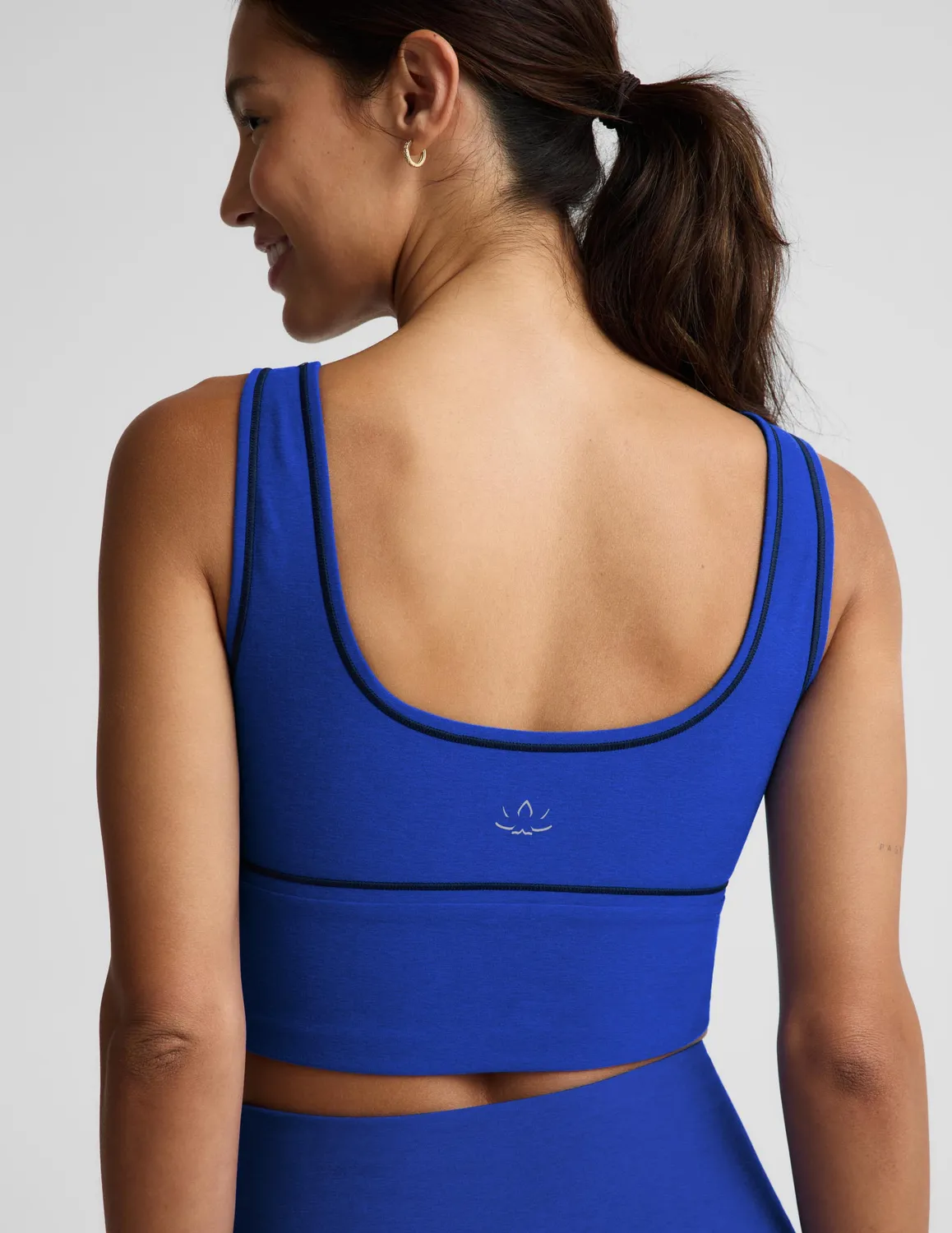 Beyond Yoga Spacedye Dynamic linne Ultra Blue Heather croppad