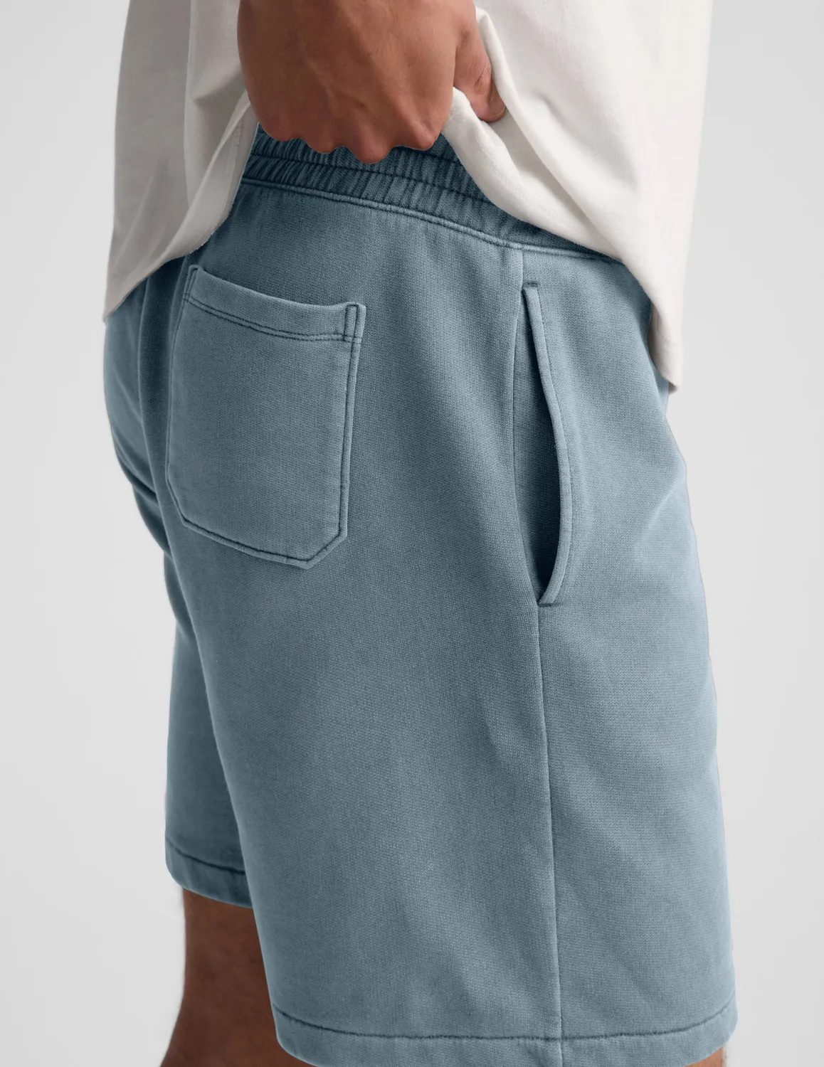 Beyond Yoga Beach Washed Terry herrshorts After Dark Navy bomull