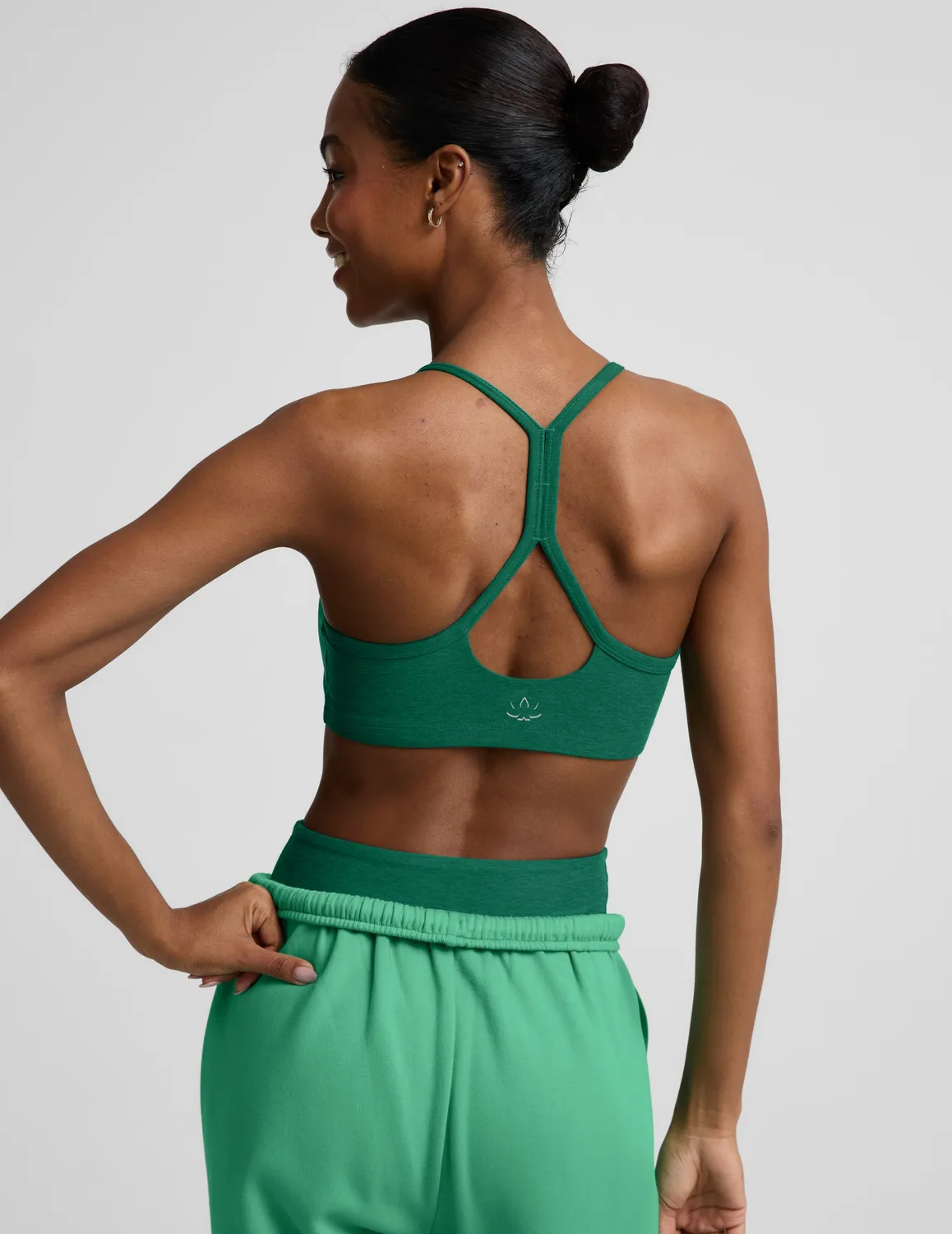 Beyond Yoga Spacedye Slim Racerback Bra bh Legacy Pine Heather mellanstöd