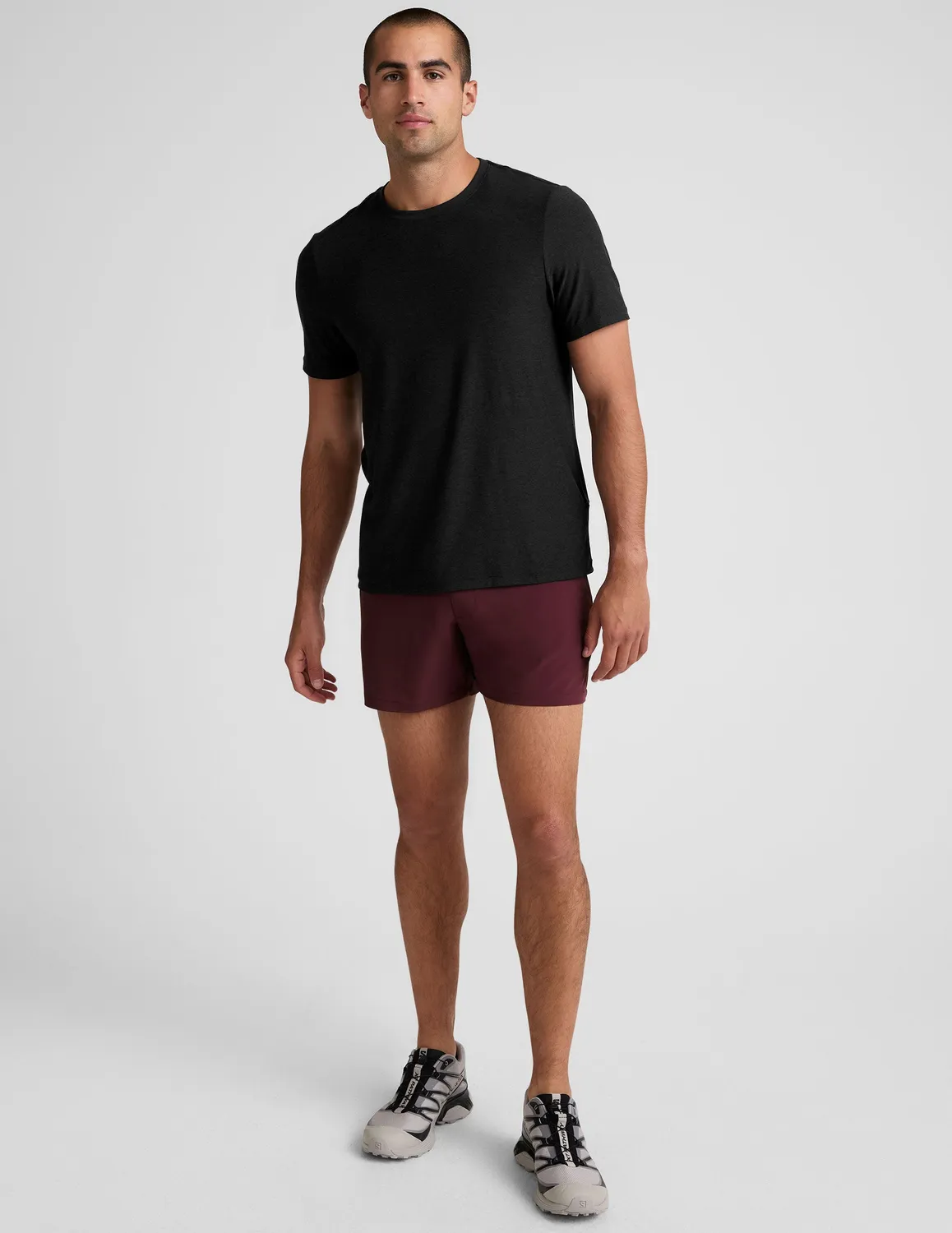 Beyond Yoga Pivotal 2.0 Men's Short 5" träningsshorts Deep Maroon löp