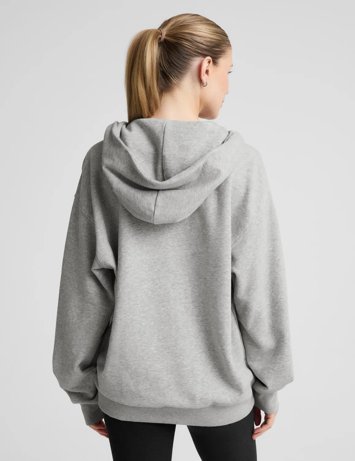 Beyond Yoga LuxeFleece Full Zip hoodie Light Heather Gray