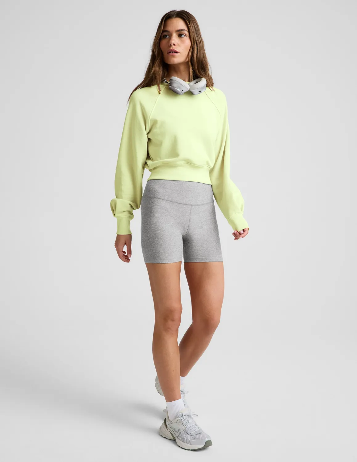 Beyond Yoga Fade Out sweatshirt lime relaxed tvättad