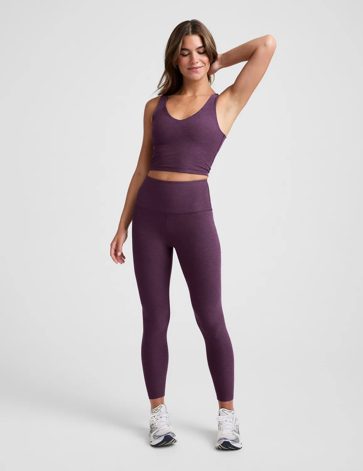 Beyond Yoga Spacedye Good Day Cropped Tank träningslinne Brilliant Blackberry