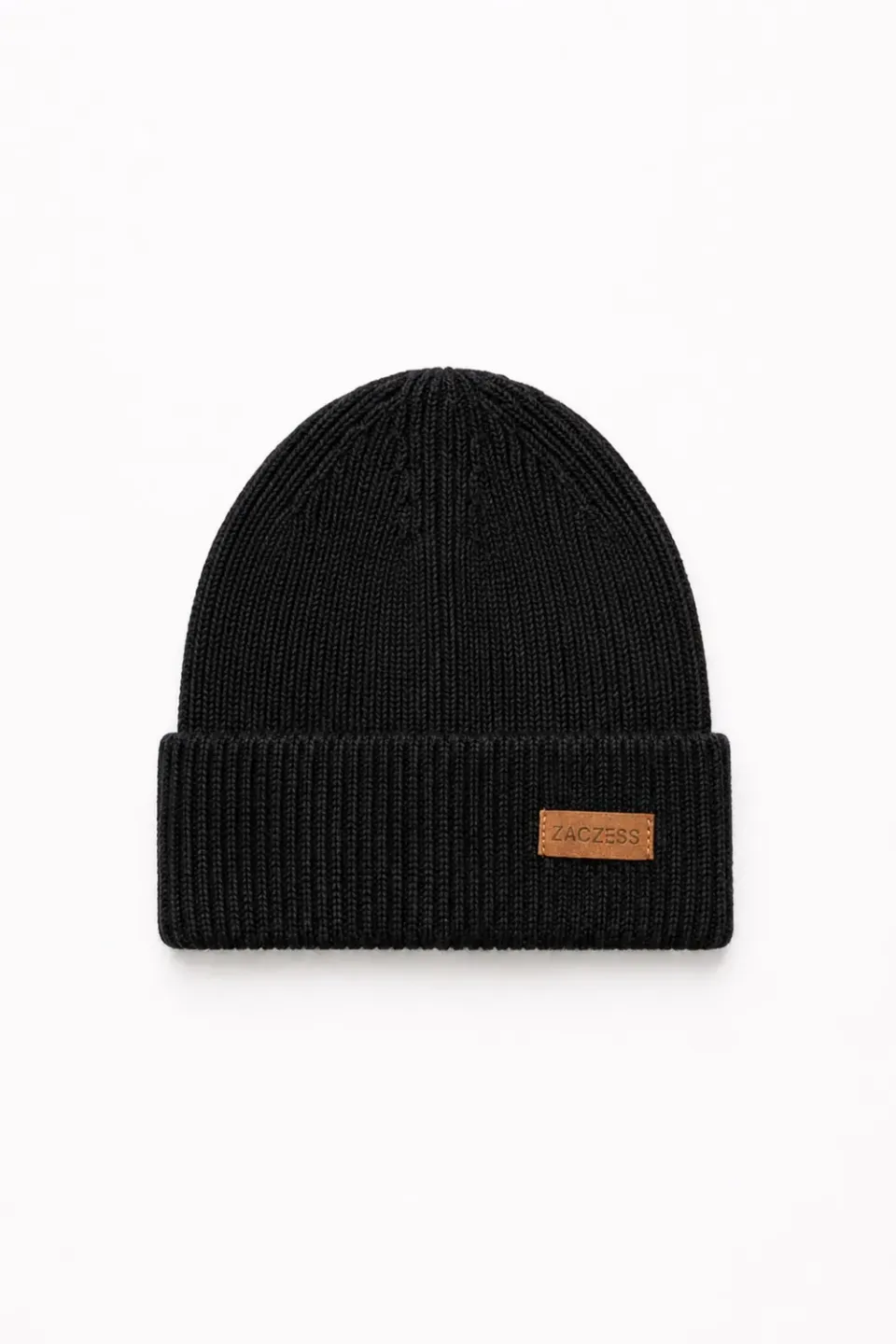 ZacZess Beanie Black mössa svart ribbstickad