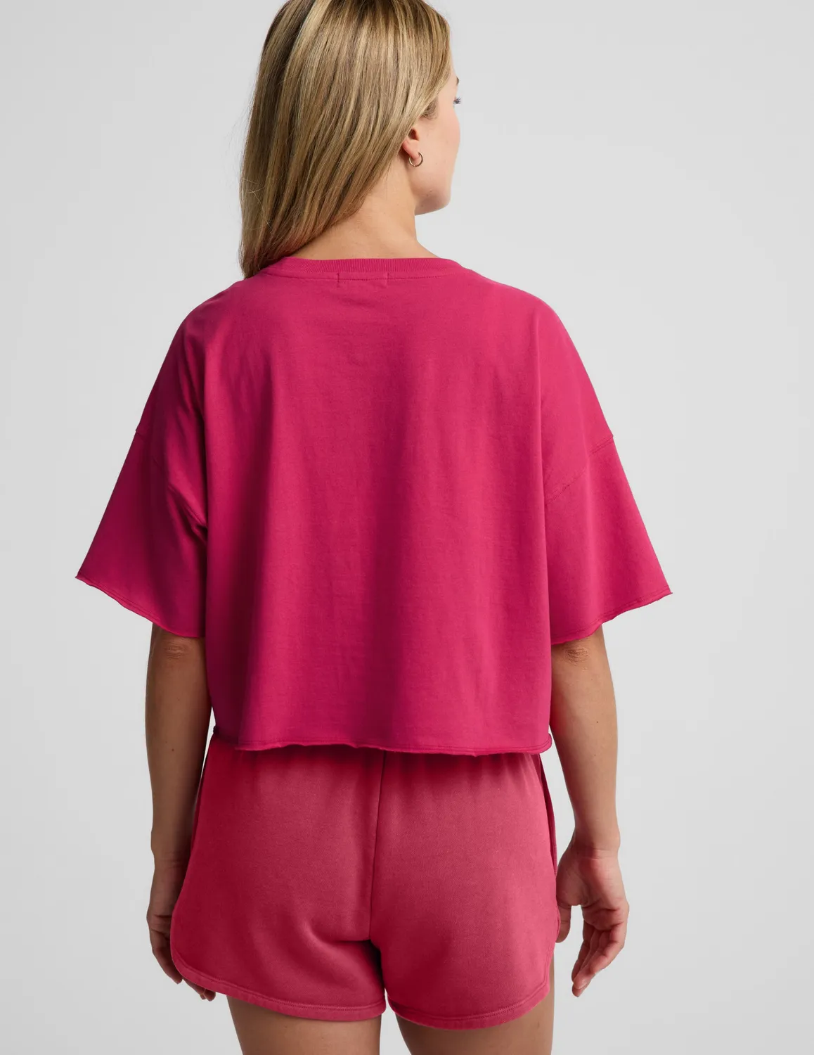 Beyond Yoga SoftKnit Better Than Ever Cropped t-shirt röd bomull