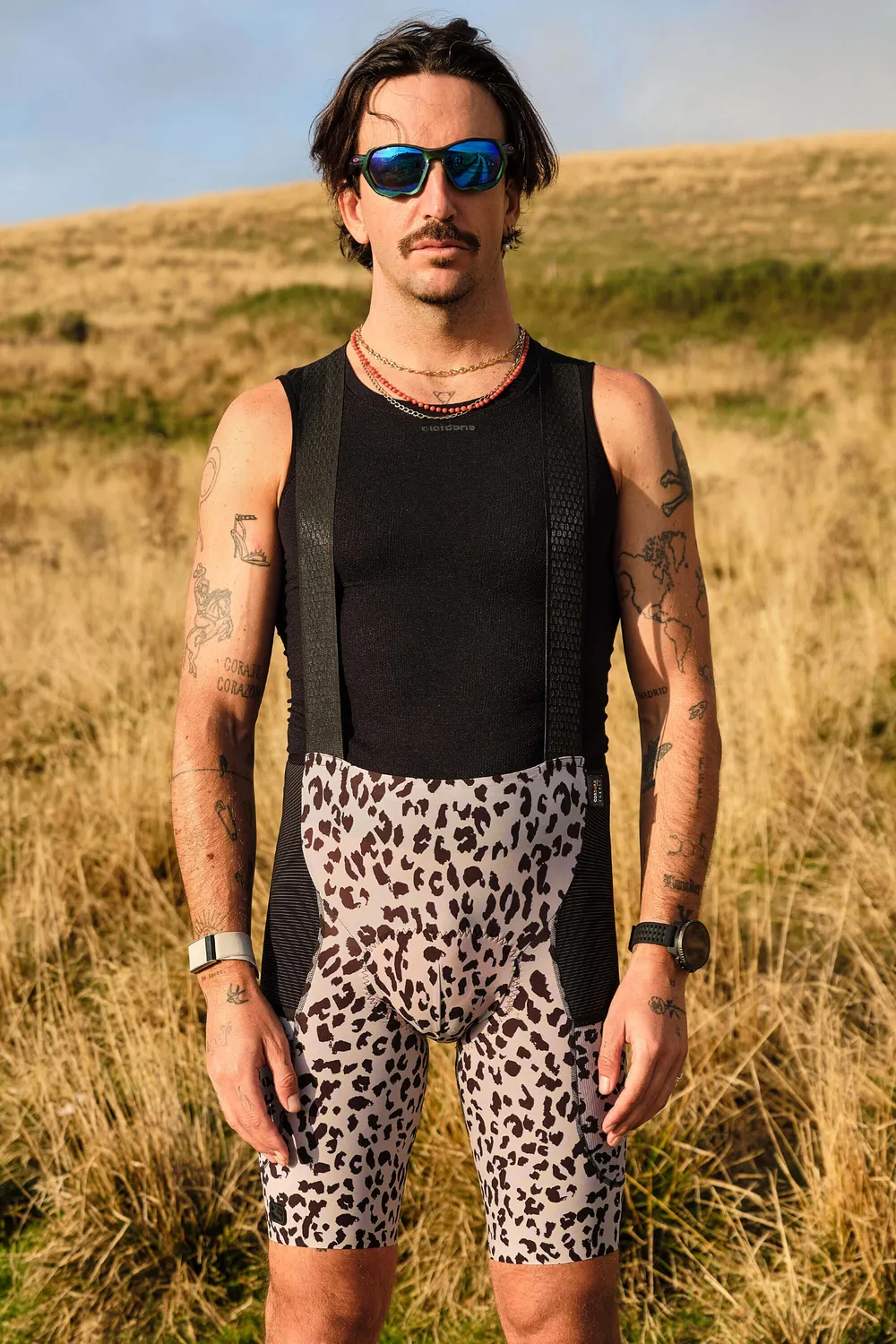Giordana Beyond Gravel Leopard cargo bibshorts cordura