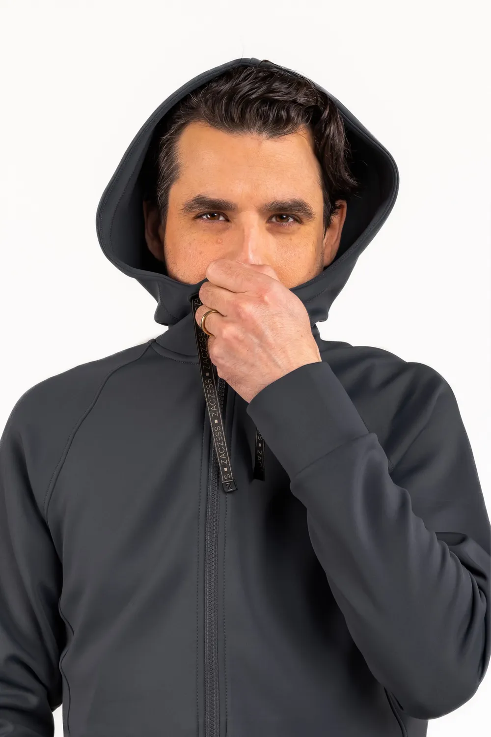 ZacZess Hudson hoodie herr grå – mellanlager