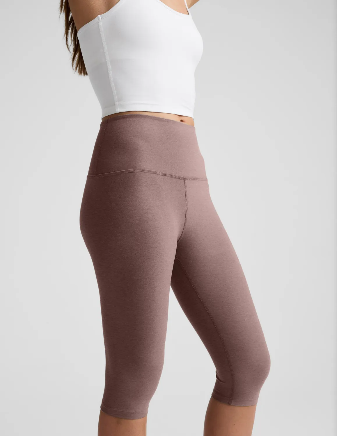 Beyond Yoga Spacedye Pedal Pusher capri Rosey Taupe sval