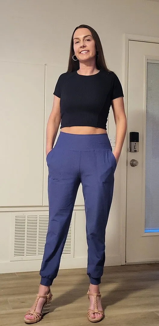 Beyond Yoga Spacedye Midi Jogger mjukisbyxor Dark Chocolate mjuk