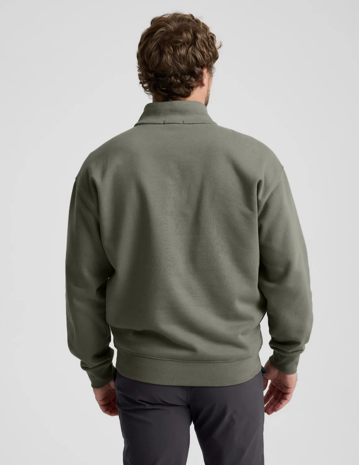 Beyond Yoga LuxeFleece Half Zip pullover Dusk Basil herr