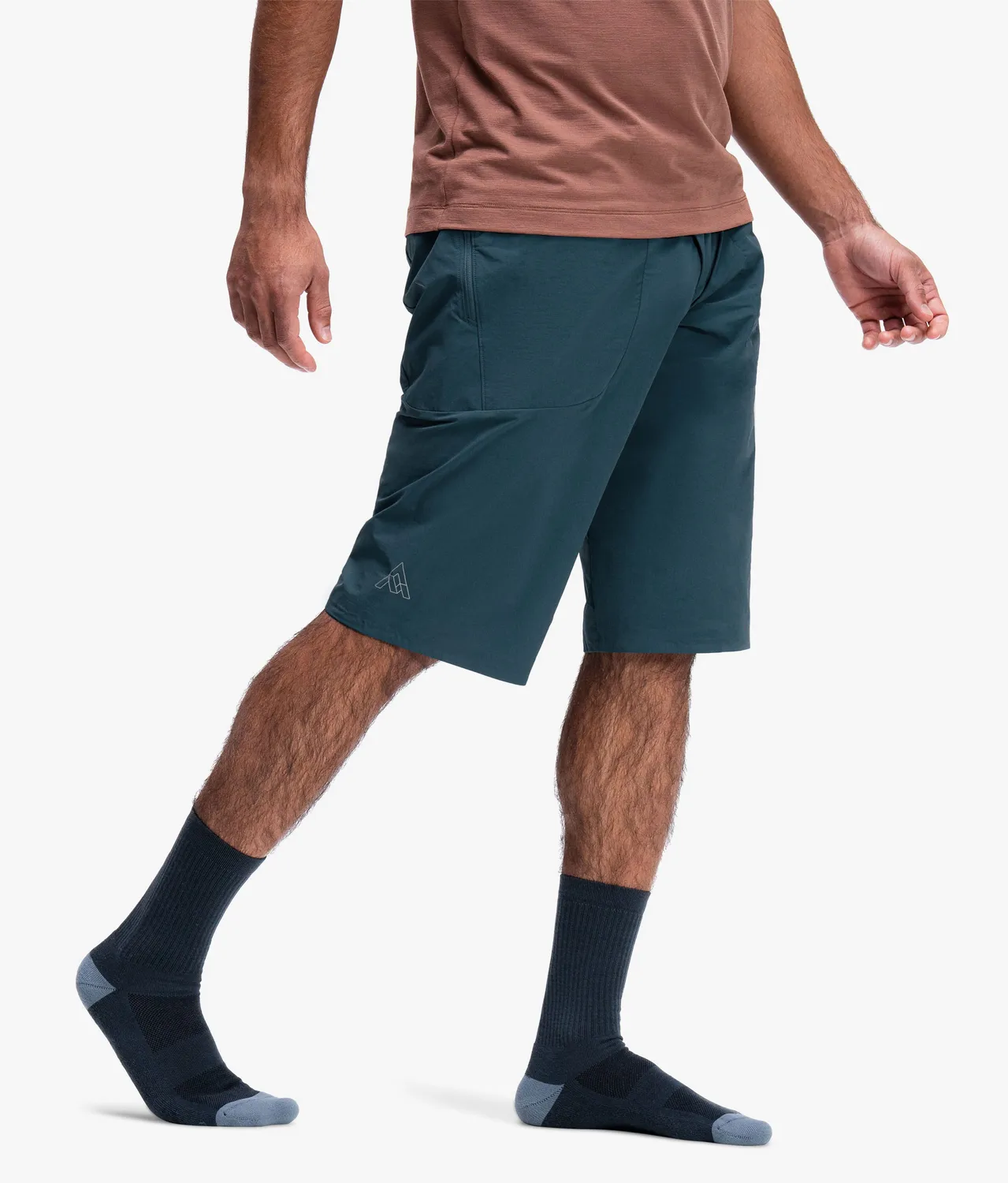 7MESH Glidepath shorts 14 herr Deep Sea stretch