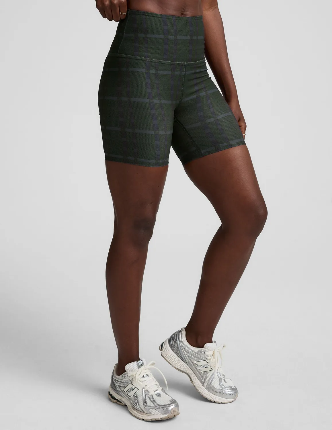 Beyond Yoga SoftMark Keep Pace bikershorts rutig hög midja