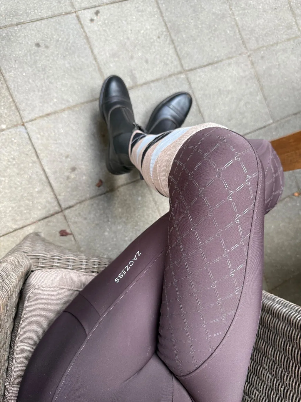 ZacZess Ohio Black ridleggings plus stora storlekar