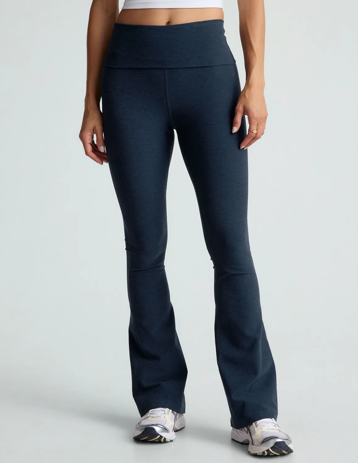 Beyond Yoga Spacedye Foldover Bootcut Pant byxor Nocturnal Navy