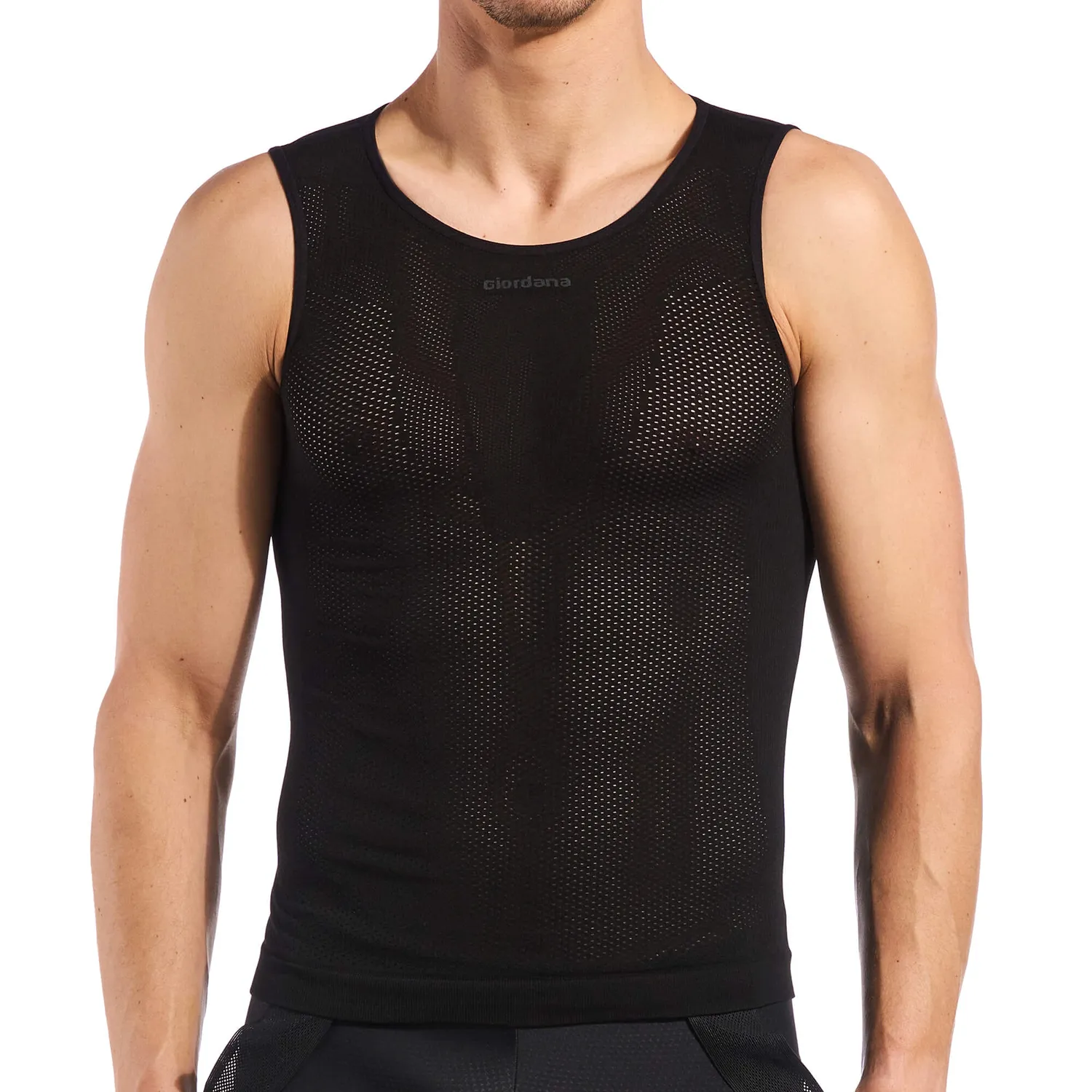 Giordana Ultralight Knitted Sleeveless underställströja svart tunn