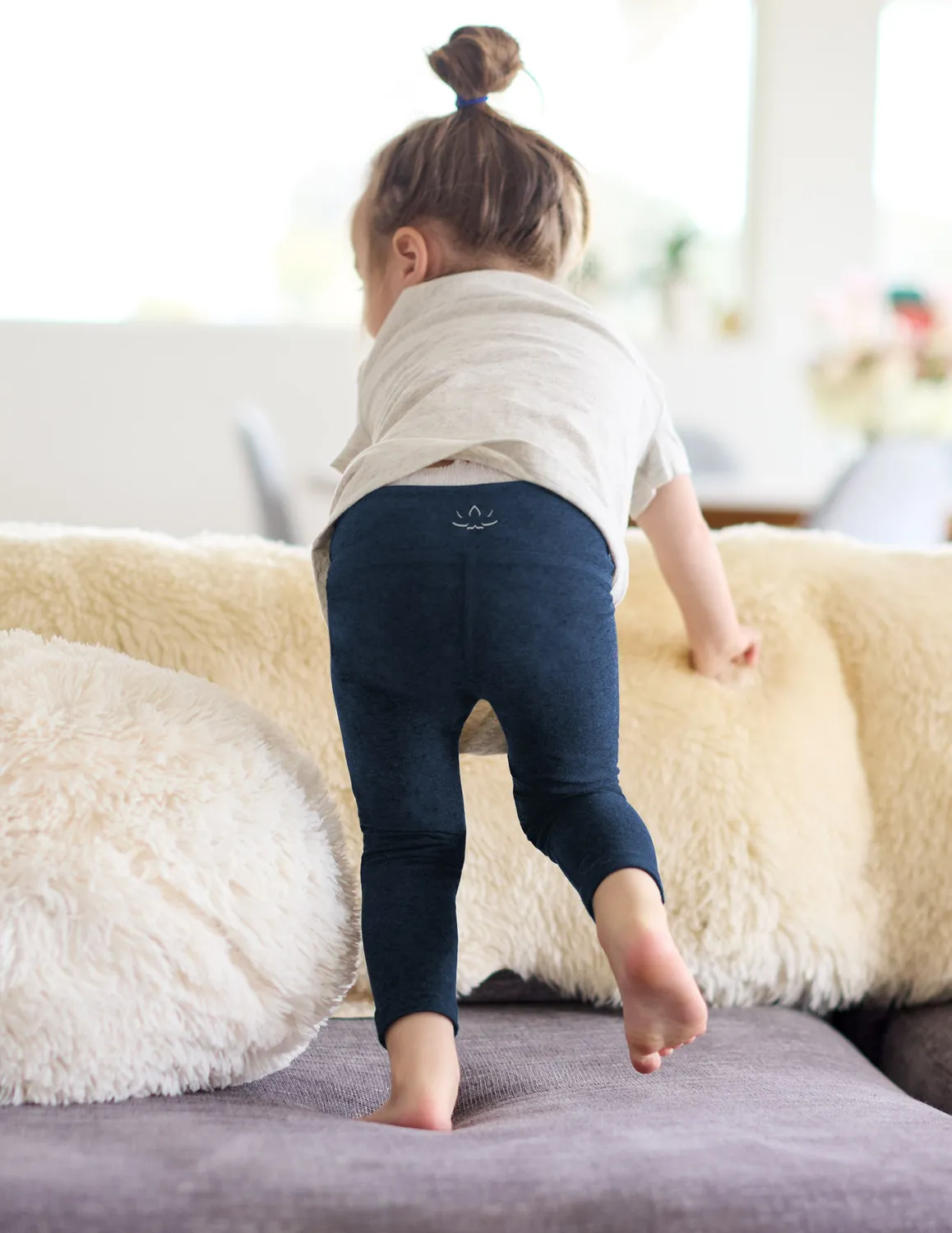 Beyond Yoga Spacedye Toddler Legging barntights Navy mjuk