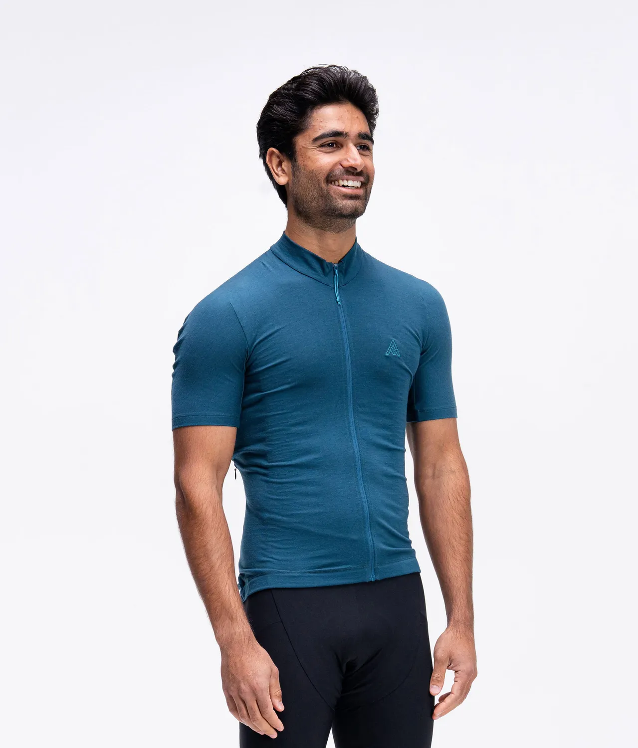 7MESH Ashlu Merino Short Sleeve cykeltröja Deep Sea merino