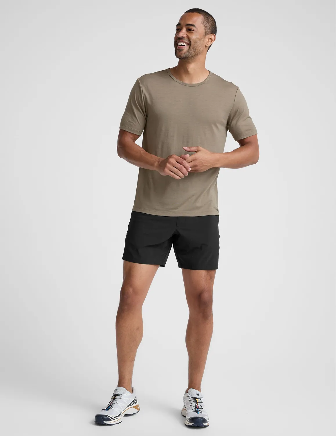 Beyond Yoga Merino Wool Crew t-shirt Mushroom andas