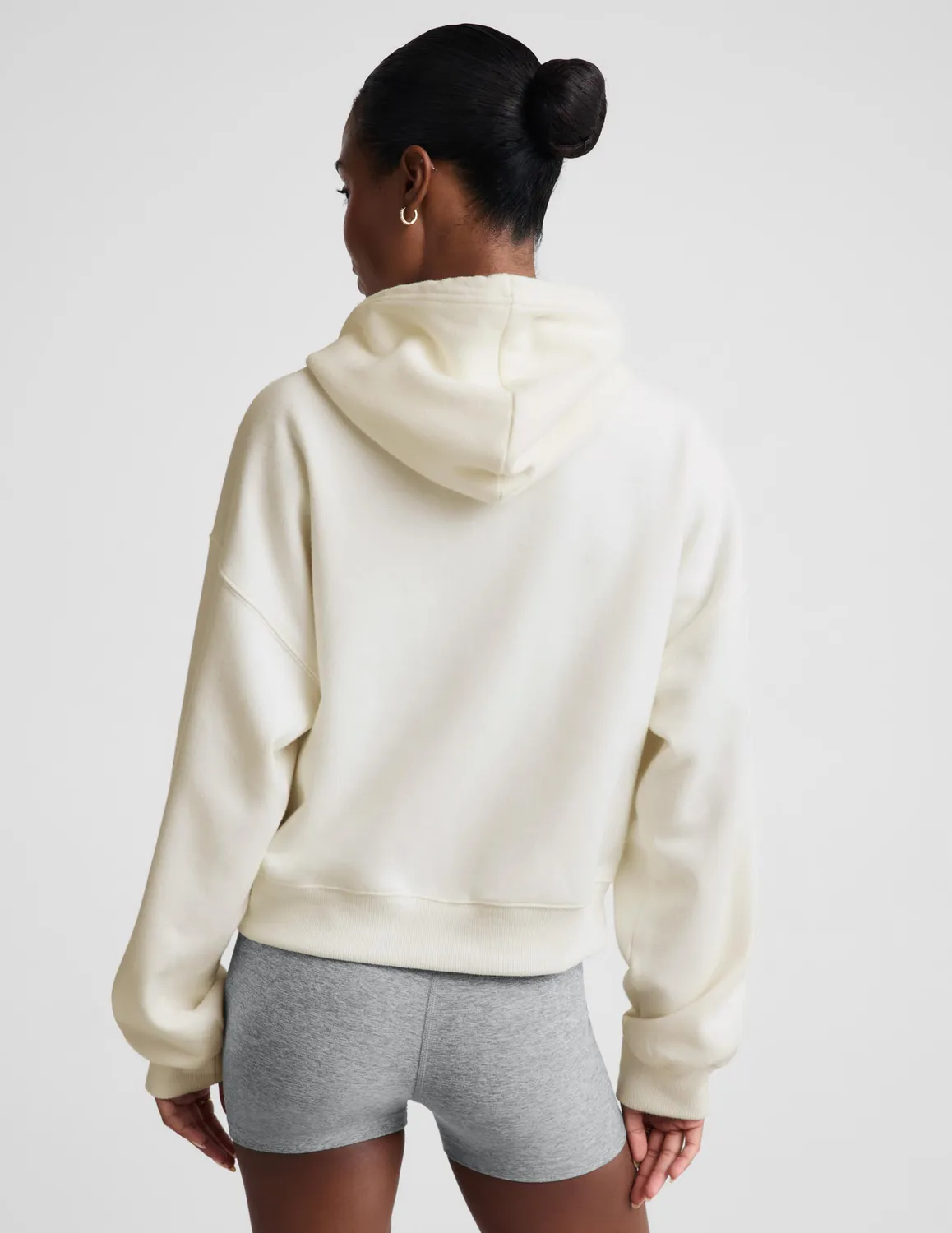 Beyond Yoga LuxeFleece 2.0 Hooded Full-Zip Jacket hoodie Fresh Snow vit