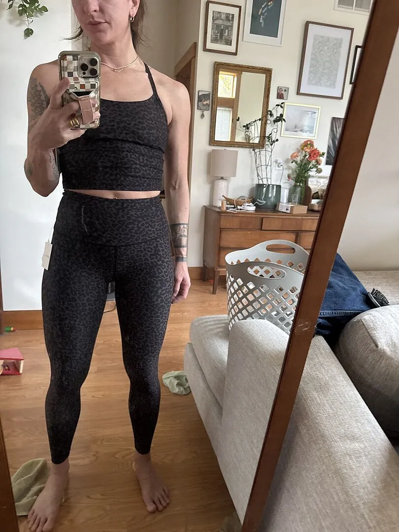 Beyond Yoga SoftMark Daydream Meadow High Waisted Midi leggings blå