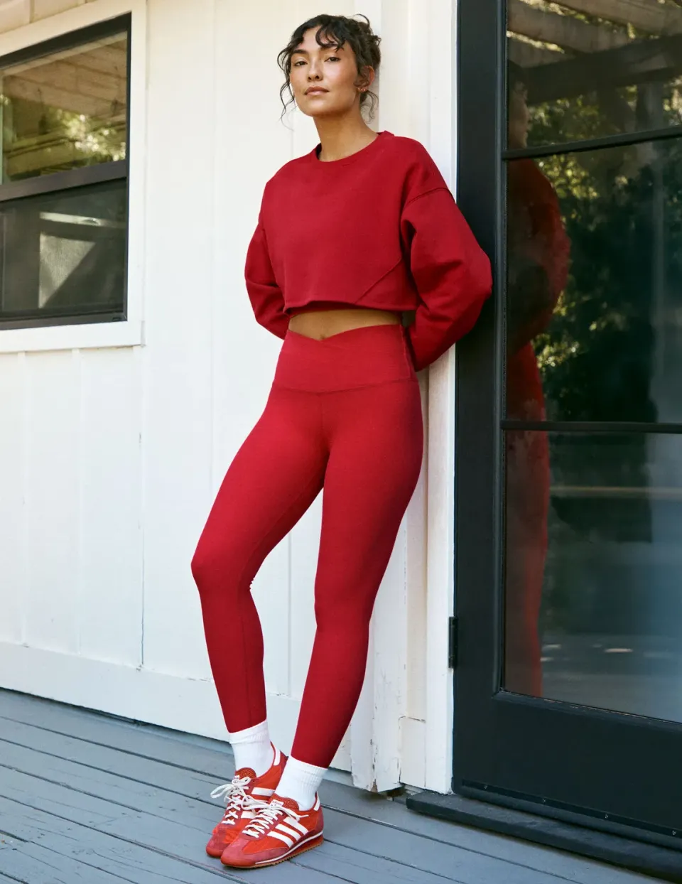 Beyond Yoga Spacedye At Your Leisure High Waisted Midi Legging leggings holly red