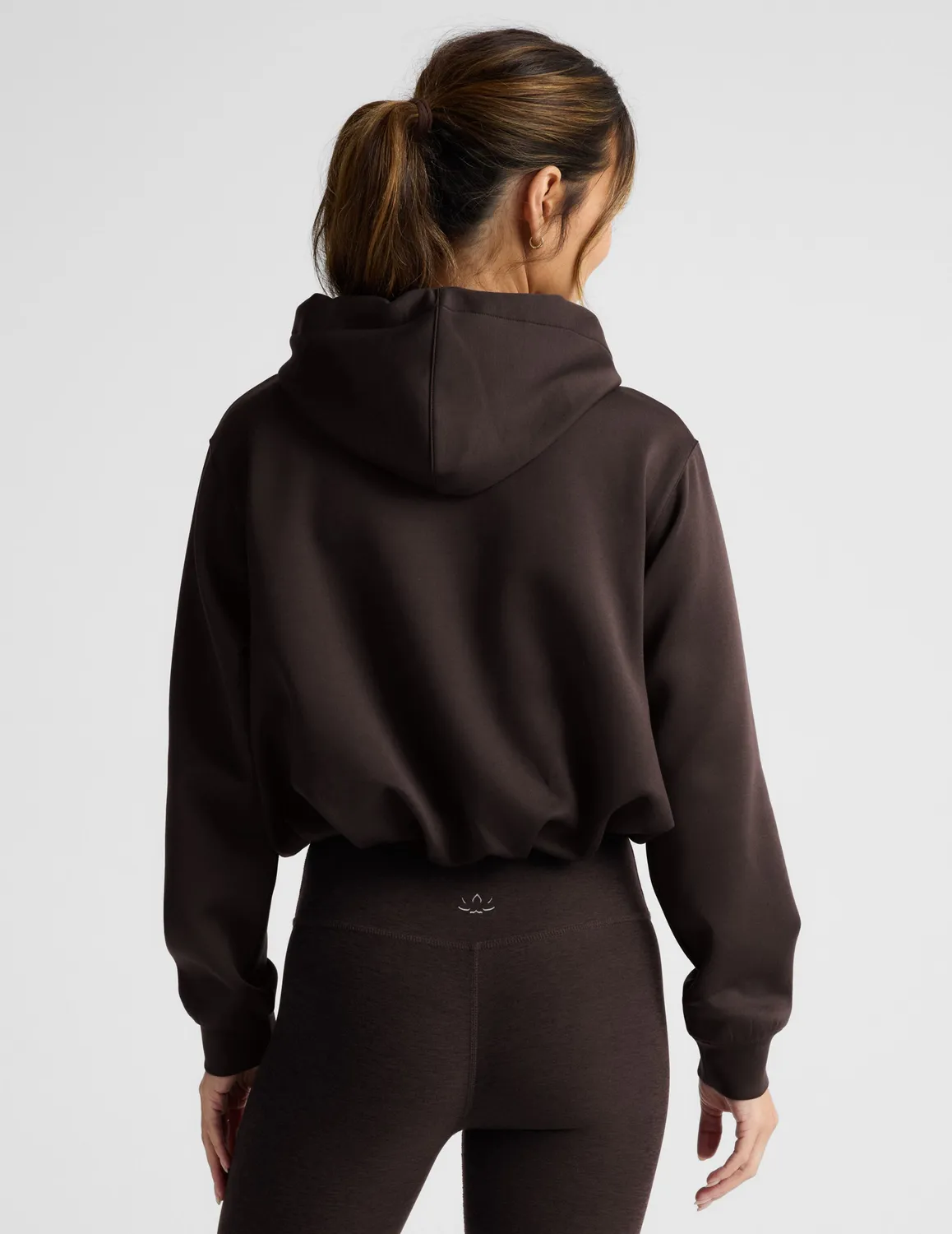 Beyond Yoga In The Flow Hoodie hoodtröja Dark Chocolate mjuk