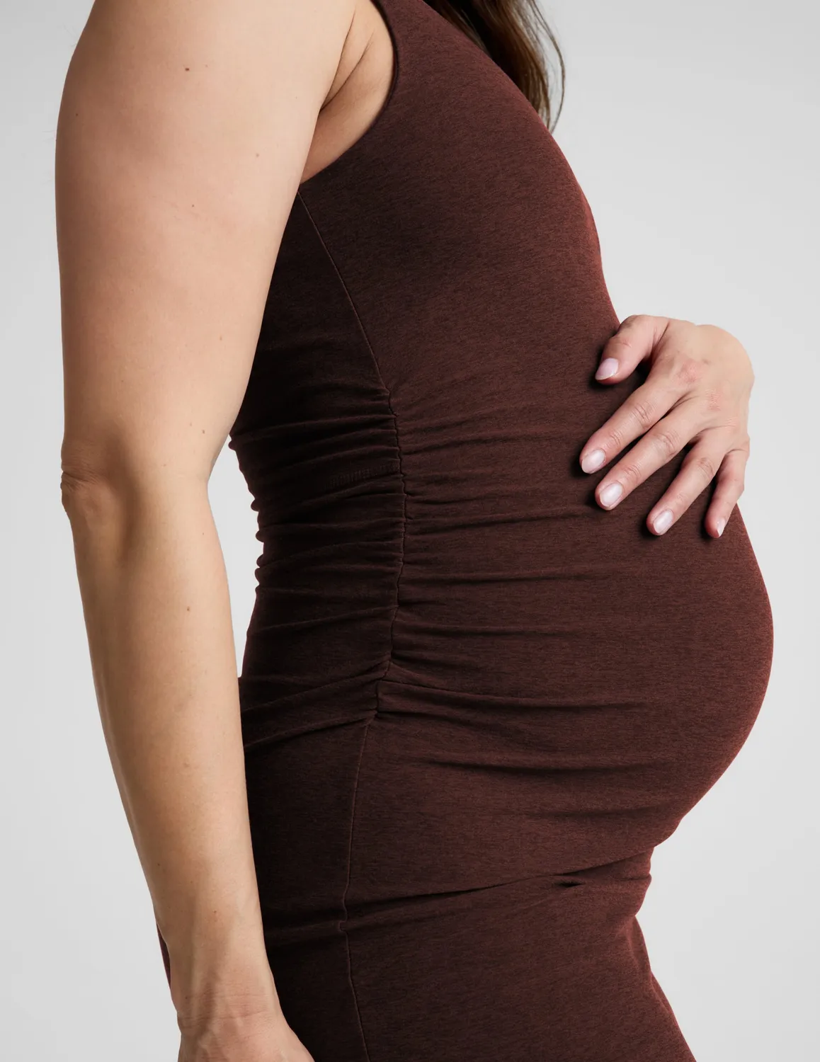 Beyond Yoga Spacedye Inspire Maternity Midi mammaklänning beige