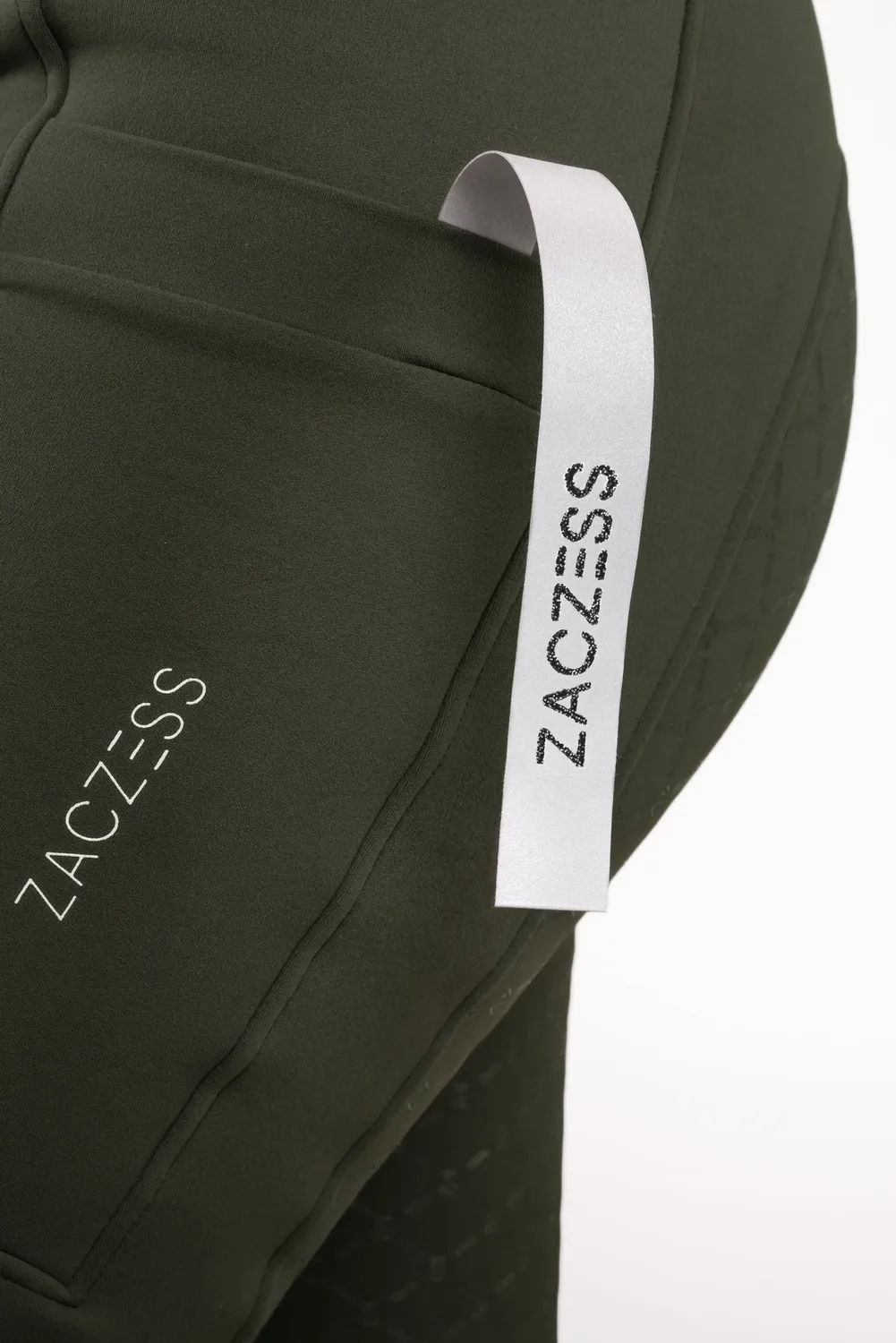 ZacZess Teddy Winter Leggings ridleggings grön teddyfodrad