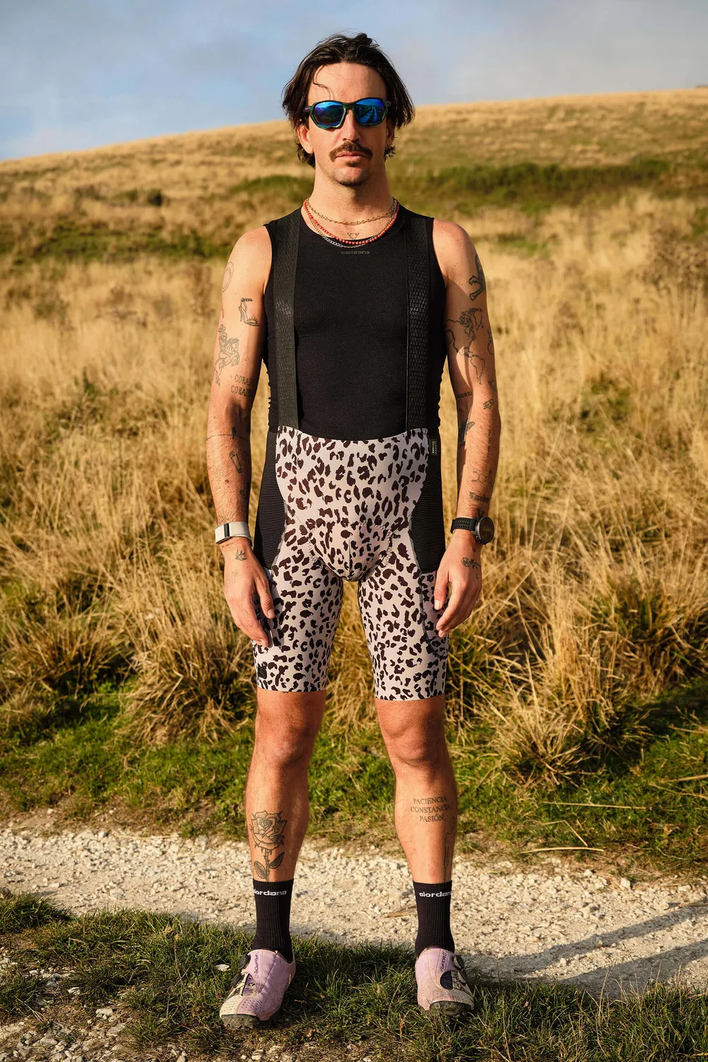 Giordana Beyond Gravel Leopard cargo bibshorts cordura