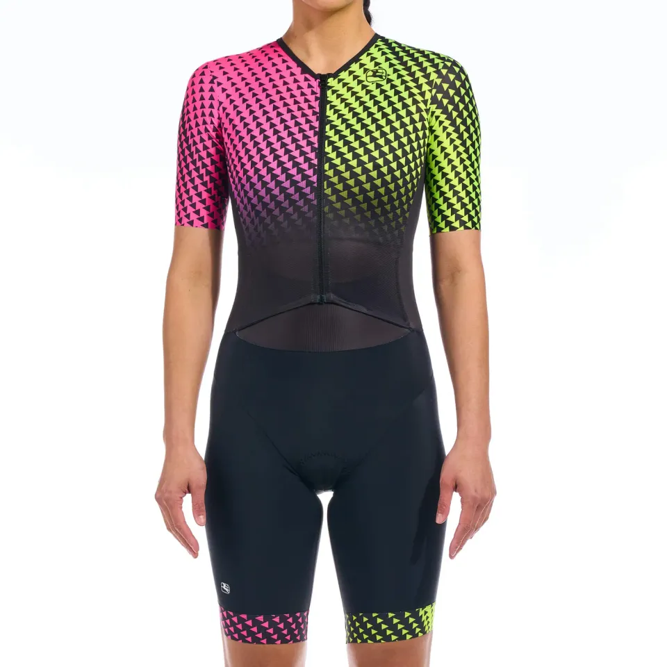 Giordana Vero Pro Tri Doppio triathlondräkt rosa kortärmad